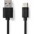 Nedis CCGT60600BK20 USB 2.0 USB-A Male USB-C™ Male 480 Mbps 2 m Uzlādes kabelis priekš Data USB kabeļi