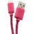 Sbox USB-1031P USB->Micro USB 1M  pink Data USB kabeļi