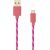Sbox USB-1031P USB->Micro USB 1M  pink Data USB kabeļi