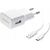 Charger Samsung EP-TA200NWE 15W + Type-C cable  white Telefonu lādētāji 220v
