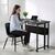 Maclean Folding Desk/Table, Black, Mobile, 100x73 cm, max. 50 kg, Angled, L-Shaped, MC-126 L/B Jaunumi -Dārzam