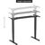 Adjustable Height Table Up Up Bjorn II Black, Table top L White Biroja galdi