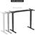 Adjustable Height Table Up Up Bjorn II Black, Table top L White Biroja galdi