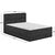 Continental bed EVENING ZONE 140x200cm, dark grey Кровати