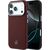 Mercedes Leather Semi Wrap Wood Effect MagSafe Aizsargapvalks priekš iPhone 18 Pro / 17 Pro / bordo Neoriģinālie Maciņi