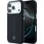 Mercedes Leather Semi Wrap Iconic Line MagSafe Aizsargapvalks priekš iPhone 18 Pro Max / 17 Pro Max / melns Neoriģinālie Maciņi