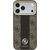 Guess 4G with Stripe Round and Classic Logos MagSafe Aizsargapvalks priekš iPhone 18 Pro / iPhone 17 Pro / brūns Neoriģinālie Maciņi