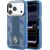 Guess 4G with Stripe Round and Classic Logos MagSafe Aizsargapvalks priekš iPhone 18 Pro / iPhone 17 Pro / zils Neoriģinālie Maciņi