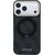 Guess PU 4G Ring Stand MagSafe Case Aizsargapvalks priekš iPhone 18 Pro Max / melns Neoriģinālie Maciņi