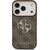 Guess PU Leather 4G Metal Logo Gold Frame Case Aizsargapvalks priekš iPhone 18 Pro / brūns Neoriģinālie Maciņi