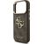 Guess PU Leather 4G Metal Logo Gold Frame Case Aizsargapvalks priekš iPhone 18 Pro / brūns Neoriģinālie Maciņi
