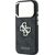 Guess PU 4G Strass Metal Logo Case Aizsargapvalks priekš iPhone 18 Pro Max / melns Neoriģinālie Maciņi