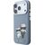 Karl Lagerfeld PU Semi Wrap Smooth Sketch Bodies Magsafe Case Aizsargapvalks priekš iPhone 18 Pro / zils Neoriģinālie Maciņi