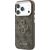 Guess PU 4G Resin Metal Logo Case Aizsargapvalks priekš iPhone 18 Pro Max / brūns Neoriģinālie Maciņi