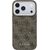Guess PU 4G Resin Metal Logo Case Aizsargapvalks priekš iPhone 18 Pro Max / brūns Neoriģinālie Maciņi