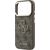 Guess PU 4G Resin Metal Logo Case Aizsargapvalks priekš iPhone 18 Pro Max / brūns Neoriģinālie Maciņi