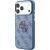 Guess PU 4G Resin Metal Logo Case Aizsargapvalks priekš iPhone 18 Pro / zils Neoriģinālie Maciņi