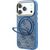 Guess PU 4G Ring Stand MagSafe Case Aizsargapvalks priekš iPhone 18 Pro Max / zils Neoriģinālie Maciņi