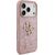 Guess PU Fixed Glitter 4G Metal Logo Case Aizsargapvalks priekš iPhone 18 Pro / rozā Neoriģinālie Maciņi