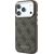 Guess PU Leather 4G Gold Frame MagSafe Case Aizsargapvalks priekš iPhone 18 Pro / brūns Neoriģinālie Maciņi
