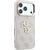 Guess PU 4G Strass Metal Logo Case Aizsargapvalks priekš iPhone 18 Pro / rozā Neoriģinālie Maciņi