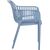Chair POPPY blue plastic Dārza galdi