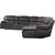 Corner sofa GISELLA U-shape, manual recliner, dark grey Новинки Для дома и сада 