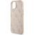 Guess PU Leather 4G Colored Ring Strap MagSafe Case Aizsargapvalks priekš iPhone 15 / rozā Neoriģinālie Maciņi