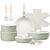CS Kochsysteme 17-piece Space-Saving Cookware Set, Forged Aluminum, Mint Katli