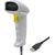 Qoltec 50877 Laser scanner 1D | USB | White Svītrkodu skeneri (barcode scanners)