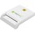 Techly Compact USB 2.0 Smart card reader, writer white