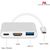 Maclean MCTV-840 Adapter USB-C - HDMI / USB 3.0 / USB-C metal housing 4K OTG Data USB kabeļi