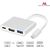Maclean MCTV-840 Adapter USB-C - HDMI / USB 3.0 / USB-C metal housing 4K OTG Data USB kabeļi
