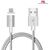 Maclean MCE160 Metal magnetic data cable 1m micro USB Quick & Fast Charge silver