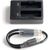 SJCam Oriģināls SJ6 Legend Divu USB Ligzdu USB DC 4.35V / 0.8A Akumulātoru Lādētājs ar Micro USB Kabeli