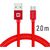 Swissten Textile Quick Charge Универсальный Micro USB Кабель данных 2.0m Красный