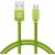 Swissten Textile Quick Charge Универсальный Micro USB Кабель данных 0.2m Зеленый