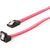 Gembird Serial ATA III 30 cm Data Cable with 90 degree bent, metal clips, red