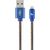 Gembird USB Male - Lightning Male Premium denim 1m Blue