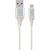 Gembird USB Male - Micro USB Male Premium cotton braided 1m Silver/White
