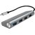 LOGILINK- USB-C 3.1 hub, 4 port, aluminum casing, grey