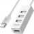 Unitek Hub 4x USB 2.0. mini, white, Y-2146