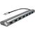 LOGILINK- USB-C 3.1 hub, 7 port, aluminum casing, grey