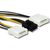Qoltec Adapter 2x MOLEX female | PCI-E 8 pin | 15cm