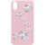 Devia Flower Embroidery Lanya Силиконовый Чехол для Apple iPhone X / XS Розовый