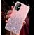 Fusion Glue Glitter Back Case Silikona Aizsargapvalks Apple iPhone 12 Pro Max Rozā