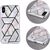 Fusion Geometric Marble silikona aizsargapvalks Apple iPhone 12 Mini rozā