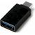 Fusion Universāls OTG Adapteris Type-C uz USB 3.0 Savienojums Melns (OEM)