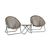 Садовая мебель TURKU 2 кресло и стол, складной, сиденье и  столешница: пластиковое плетение, стальная рама