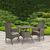 Садовая мебель PALOMA стол и 2 стула (21135) 74x74xH72,5см, столешница: искуственное дерево, цвет: коричнево-серый